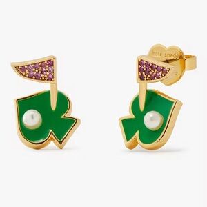 KATE SPADE Hole In One Stud Earrings New